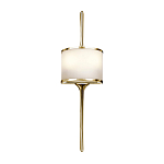 Бра вертикальное с белым полукруглым плафоном и длинным стержнем S Kichler варинант исполнения - 7 | Loft Concept в Омске