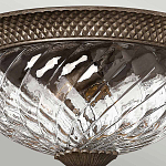 Потолочный светильник с чашеобразным плафоном из толстого волнообразного стекла и широким узорчатым основанием Hinkley варинант исполнения - 3 | Loft Concept в Омске