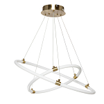 Люстра подвесная с двумя пересекающимися белыми светодиоидными кольцами Luke Lampco Tracer Lamp варинант исполнения - 2 | Loft Concept в Омске