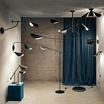 Торшер с поворотным плафоном Aracea Black Floor Lamp варинант исполнения - 8 | Loft Concept в Омске