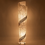 Торшер из перламутра на металлическом каркасе Indonesian Spiral 2 варинант исполнения - 4 | Loft Concept в Омске