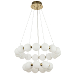 Многоярусная кольцевая люстра с плафонами шары Rings Suspension Light Chandelier варинант исполнения - 2 | Loft Concept в Омске