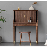 Туалетный стол деревянный с ящиком и зеркалом Moon Walnut Furniture варинант исполнения - 3 | Loft Concept в Омске