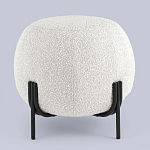 Пуф в ткани букле молочного цвета Pikelet варинант исполнения - 2 | Loft Concept в Омске