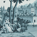 Обои ручная роспись Views of Italy Mare Verde варинант исполнения - 1 | Loft Concept в Омске