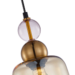 Подвесной светильник со стеклянным плафоном янтарного цвета Prestige варинант исполнения - 3 | Loft Concept в Омске