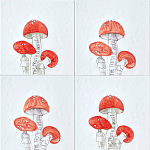 Плитка с узором Мухомор варинант исполнения - 1 | Loft Concept в Омске