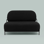 Двухместный диван черного цвета COLOR BLOCK варинант исполнения - 3 | Loft Concept в Омске