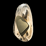 Бра овальное из стекла с золотым элементом Flow Texture  варинант исполнения - 7 | Loft Concept в Омске