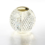 Настольная лампа с прозрачным шарообразным плафоном на цилиндрической подставке Crystal Globule варинант исполнения - 4 | Loft Concept в Омске