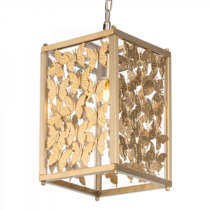 Tommy Mitchell Butterfly Pendant Light Латунь Прозрачное Стекло в Омске | Loft Concept 