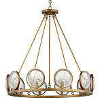 Люстра круглая с прозрачными рельефными плафонами Crystal Prism варинант исполнения - 3 | Loft Concept в Омске