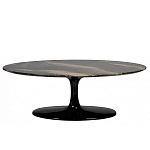 Стол журнальный овальный с столешницей из искусственного мрамора Alonso Gloss варинант исполнения - 1 | Loft Concept в Омске