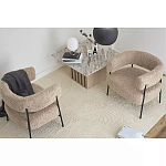 Кресло полукруглое мягкое с буклированной обивкой Armchair with Boucle Upholstery варинант исполнения - 5 | Loft Concept в Омске