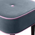 Квадратный мягкий пуф на черных ножках Winton Pouf Square варинант исполнения - 24 | Loft Concept в Омске