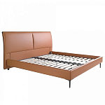 Кровать двуспальная коричневая из экокожи Modern Look варинант исполнения - 2 | Loft Concept в Омске