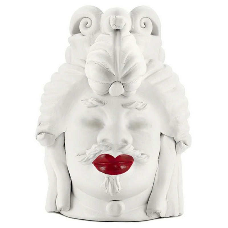 Ваза Vase Moro Man Small Lipstick Белый Красный Ваза Vase Moro Man Small Lipstick Белый Красный в Омске | Loft Concept