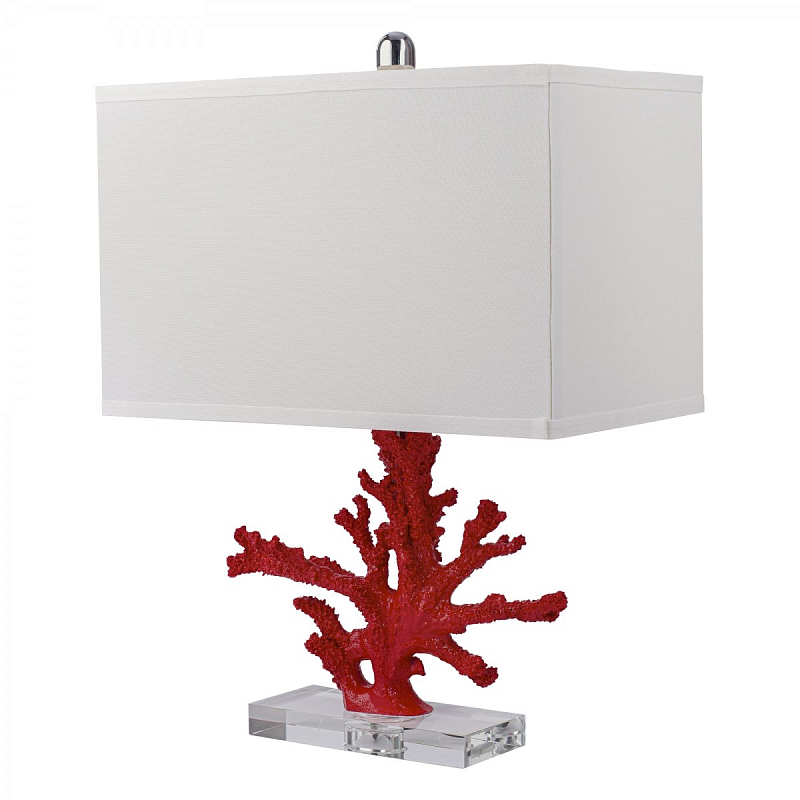 Настольная лампа Red Coral Красный (Red) Белый Настольная лампа Red Coral Красный (Red) Белый в Омске | Loft Concept