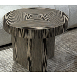 Столик журнальный круглый с полосатым узором Zebroids варинант исполнения - 4 | Loft Concept в Омске