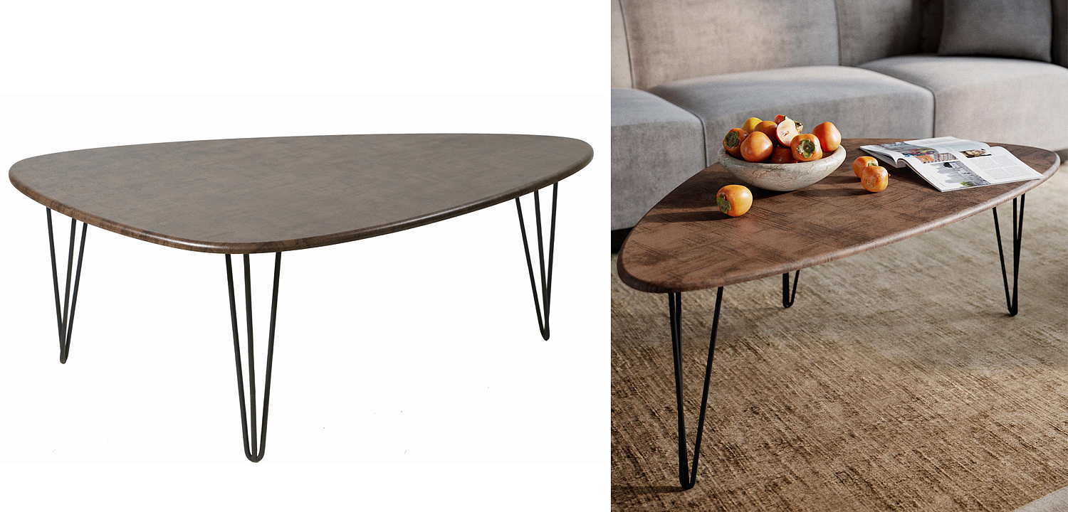 Кофейный стол Dorian Coffee Table brown Кофейный стол Dorian Coffee Table brown - Loft-Concept в Омске