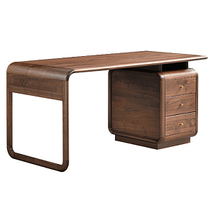 Стол рабочий округлой формы с 3-мя ящиками  Working Moonnut Table