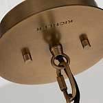 Подвесной светильник с узким цилиндрическим абажуром из черных вертикальных реек Kichler варинант исполнения - 4 | Loft Concept в Омске