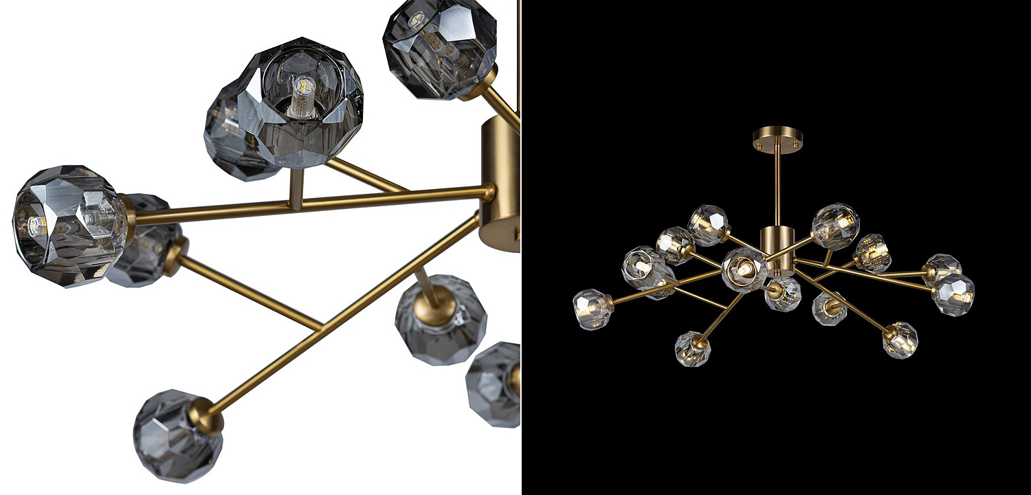 Люстра RH Boule De Cristal smoky 15 Люстра RH Boule De Cristal smoky 15 - Loft-Concept в Омске
