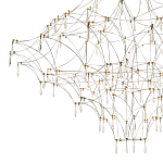 Люстра с тонким металлическим каркасом цвета хром Quasar варинант исполнения - 3 | Loft Concept в Омске