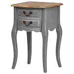 Прикроватная тумба из массива березы серая Grey Montmartre Provence Bedside Table варинант исполнения - 1 | Loft Concept в Омске