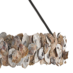 Люстра круглая с абажуром из устричных раковин Sea Ravens варинант исполнения - 1 | Loft Concept в Омске