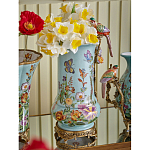 Ваза с птичкой из фарфора с бронзовыми элементами Garden of Eden варинант исполнения - 6 | Loft Concept в Омске