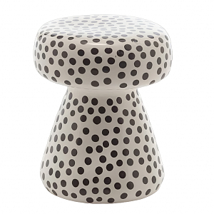 Дизайнерский журнальный стол белый в чёрный горох Gefan