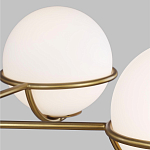 Люстра с 5-ю белыми шарообразными плафонами в сферические каркасах Feiss варинант исполнения - 4 | Loft Concept в Омске