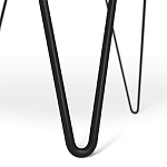 Стол журнальный c круглой столешницей из стекла серого цвета Gray and Gold Marble варинант исполнения - 6 | Loft Concept в Омске