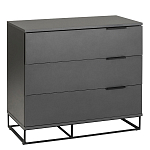 Комод цвета графит с 3-мя ящиками Strict Lines  варинант исполнения - 1 | Loft Concept в Омске