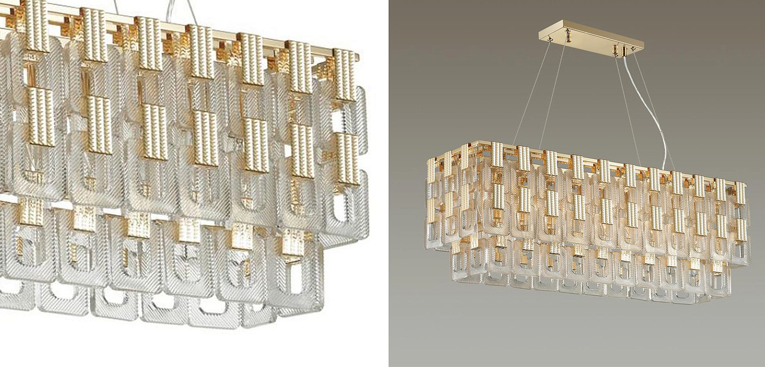 Люстра Ribbed Elements Pendant Linear Люстра Ribbed Elements Pendant Linear - Loft-Concept в Омске