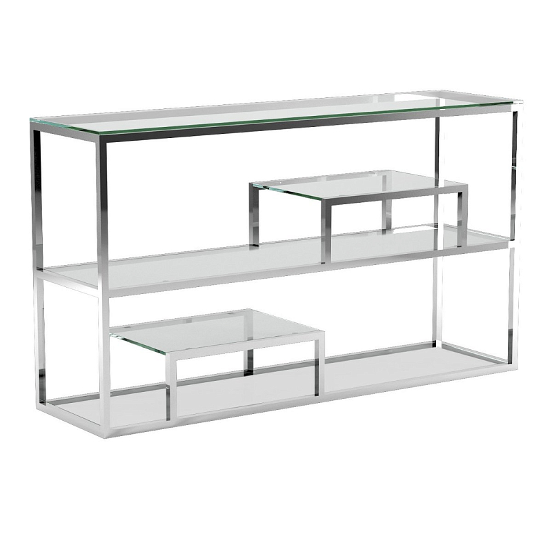 Консоль Step Console Silver Серебряный Прозрачный (Transparent) в Омске | Loft Concept 