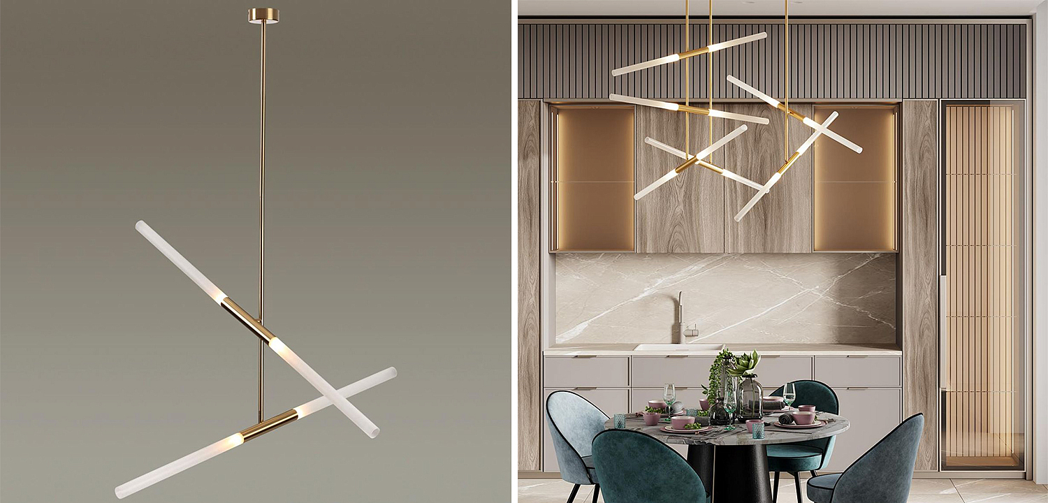 Светильник Gold Delta Light 4 lamp Светильник Gold Delta Light 4 lamp - Loft-Concept в Омске