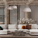 Подвесной светильник в форме купола белого цвета с ажурной бахромой Tactile Line варинант исполнения - 12 | Loft Concept в Омске