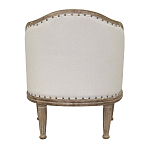 Кресло низкое с мягкой обивкой из льна на 4-х деревянных ножках Emile Armchair beige варинант исполнения - 2 | Loft Concept в Омске