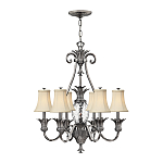 Люстра с 7-ю кремовыми текстильными абажурами Hinkley варинант исполнения - 2 | Loft Concept в Омске