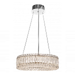 Люстра подвесная круглая из прозрачного хрусталя с корпусом из металла цвета хром Selfsufficient варинант исполнения - 1 | Loft Concept в Омске