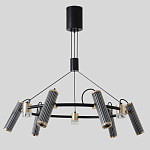 Люстра круглая с 9-ю цилиндрическими плафонами на магнитном креплении Bronze Concert варинант исполнения - 1 | Loft Concept в Омске