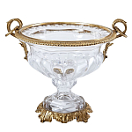 Чаша из прозрачного стекла с бронзовой подставкой и ручками Eden Garden варинант исполнения - 1 | Loft Concept в Омске