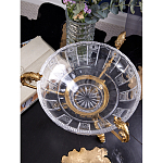 Чаша из прозрачного рельефного стекла на бронзовой подставке Eden Garden варинант исполнения - 2 | Loft Concept в Омске