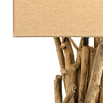 Настольная лампа с каркасом в виде веток деревьев и тканевым абажуром Natural Driftwood варинант исполнения - 1 | Loft Concept в Омске