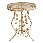 Столик приставной золотистый с орнаментом на столешнице Tanzania варинант исполнения - 1 | Loft Concept в Омске