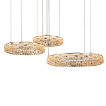 Люстра из 3-х колец с текстурной огранкой Reflection of Reality варинант исполнения - 2 | Loft Concept в Омске