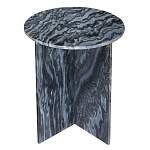 Столик кофейный с столешницей из черного мрамора Compact Black Marble Table варинант исполнения - 1 | Loft Concept в Омске