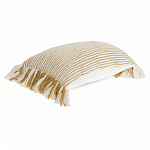 Чехол на подушку горчичного цвета с бахромой и объемным узором Ethnic mix варинант исполнения - 1 | Loft Concept в Омске